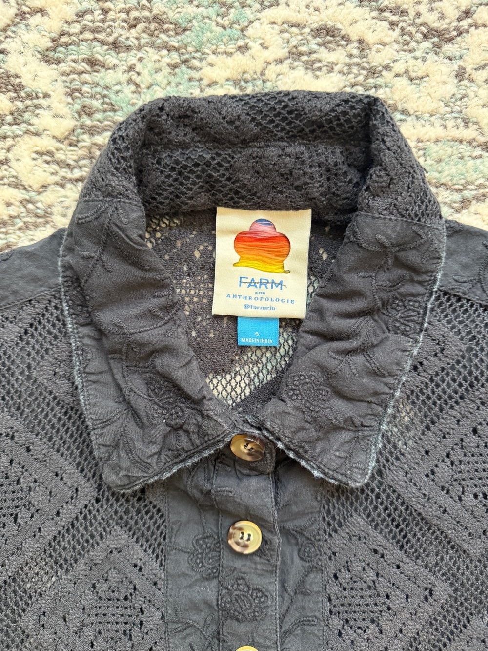 Farm Rio Mix Lace Surf Shirt - Picture 7 of 7